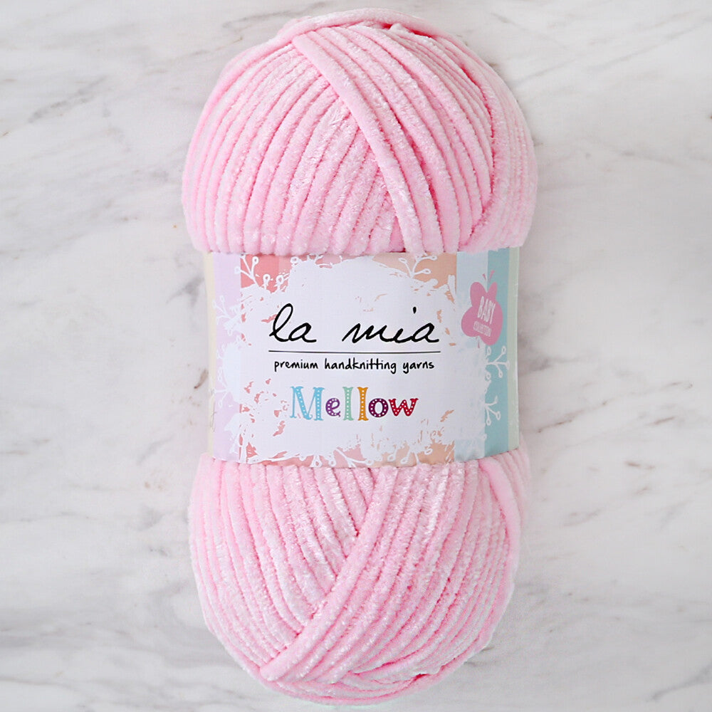 La Mia Mellow Chenille Yarn, Pink - 904