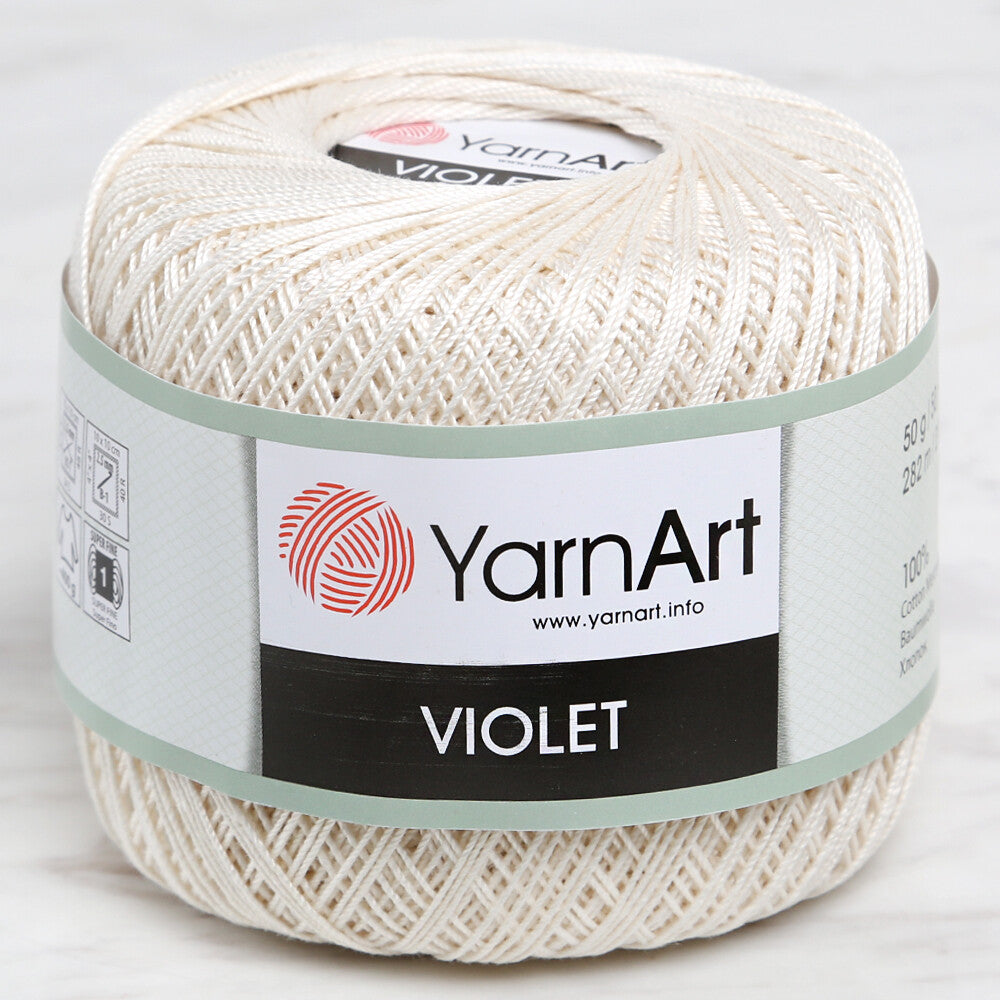 YarnArt Violet Yarn, Cream - 6282