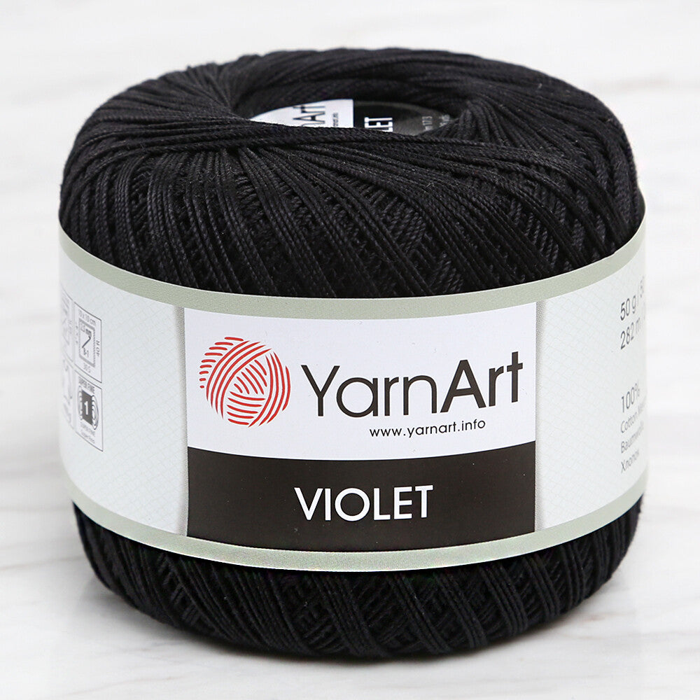 YarnArt Violet Yarn, Black - 999