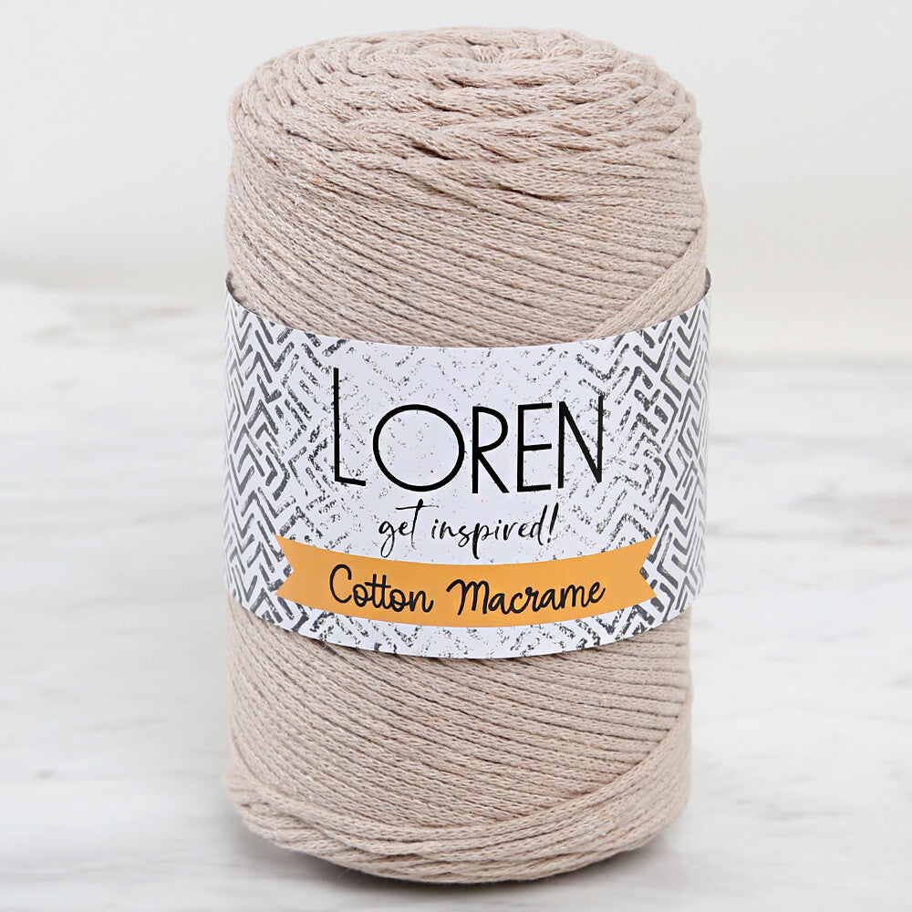 Loren Cotton Macrame Yarn Beige - L084