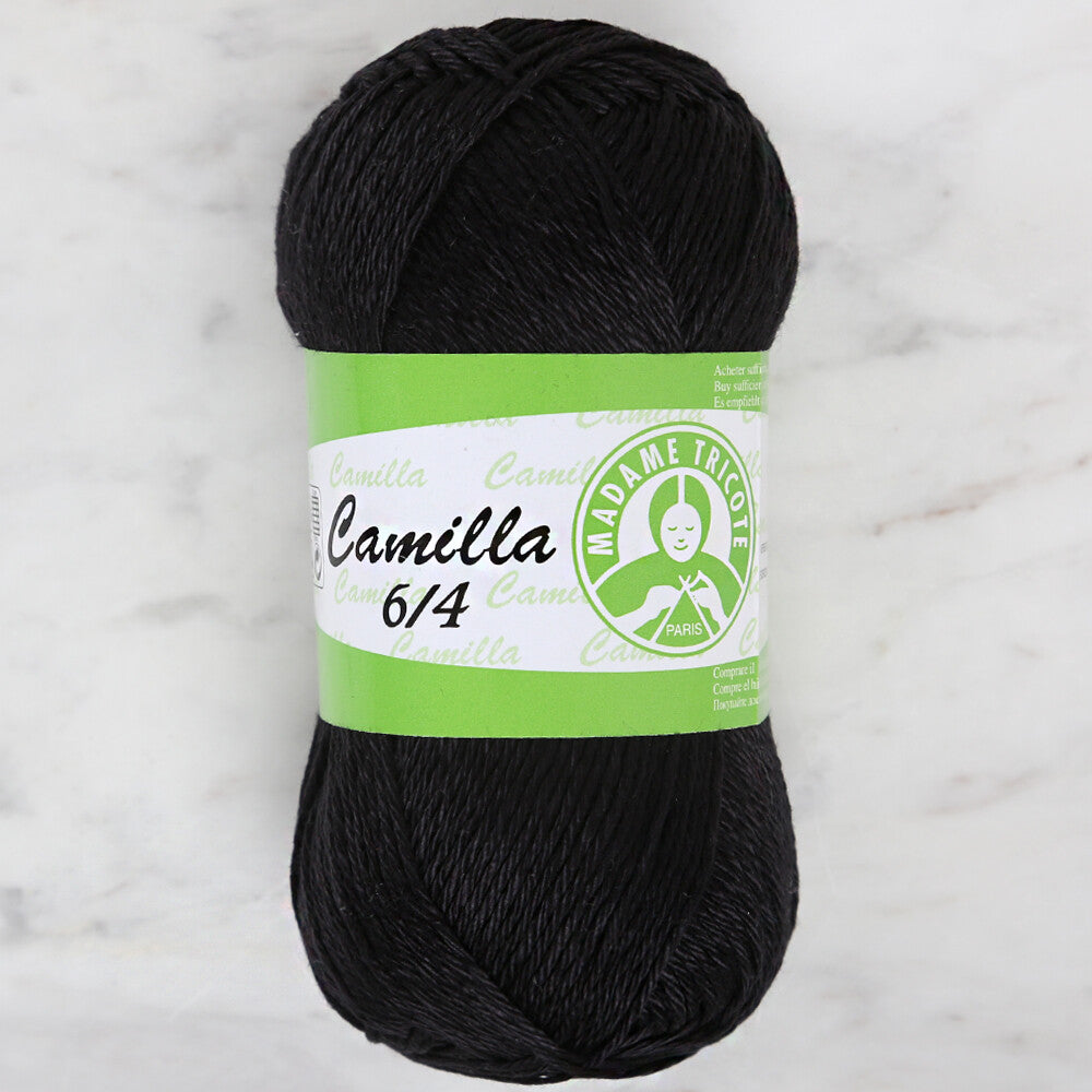 Madame Tricote Paris Camilla 50gr Knitting Yarn, Black - 9999