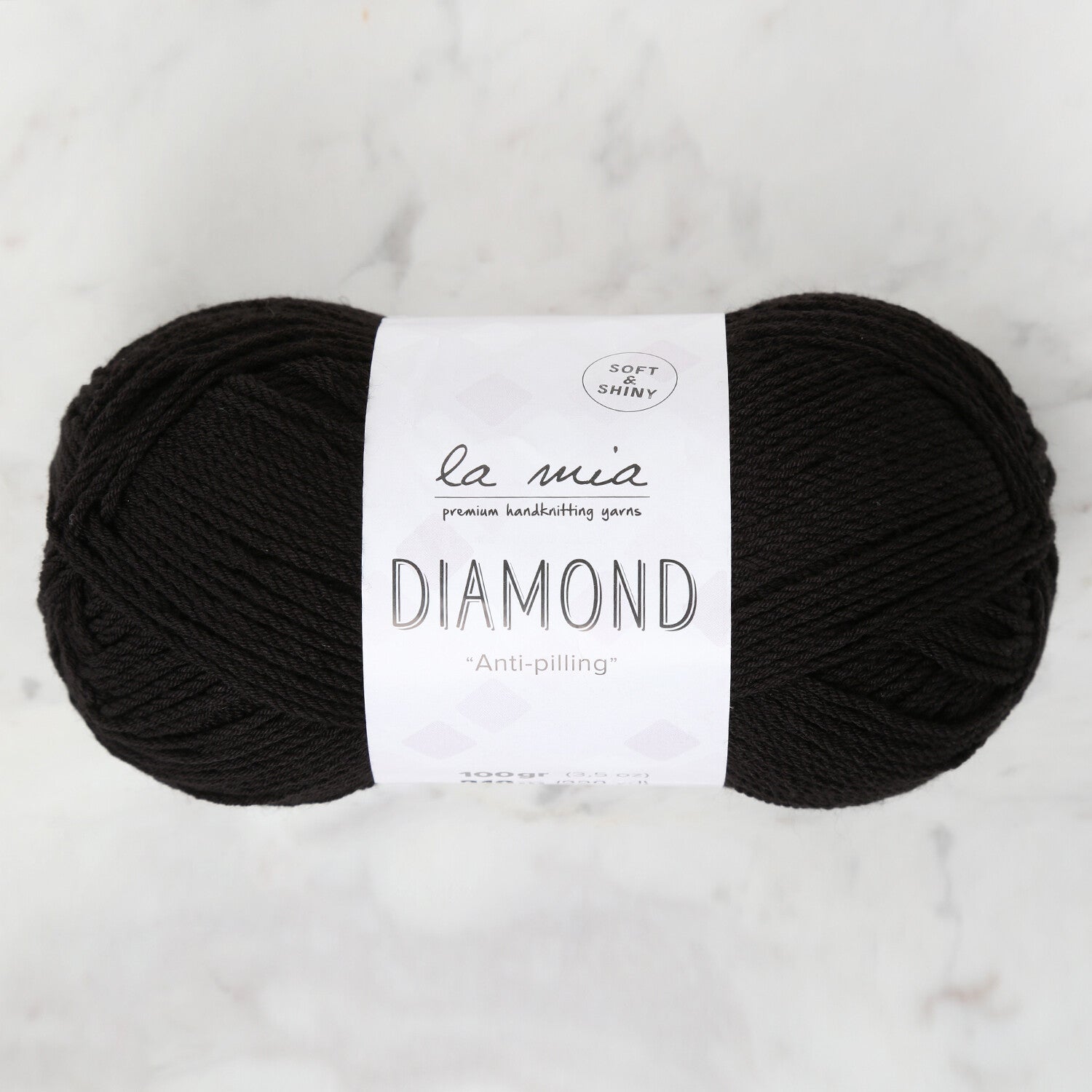 La Mia Diamond Yarn, Black - L006