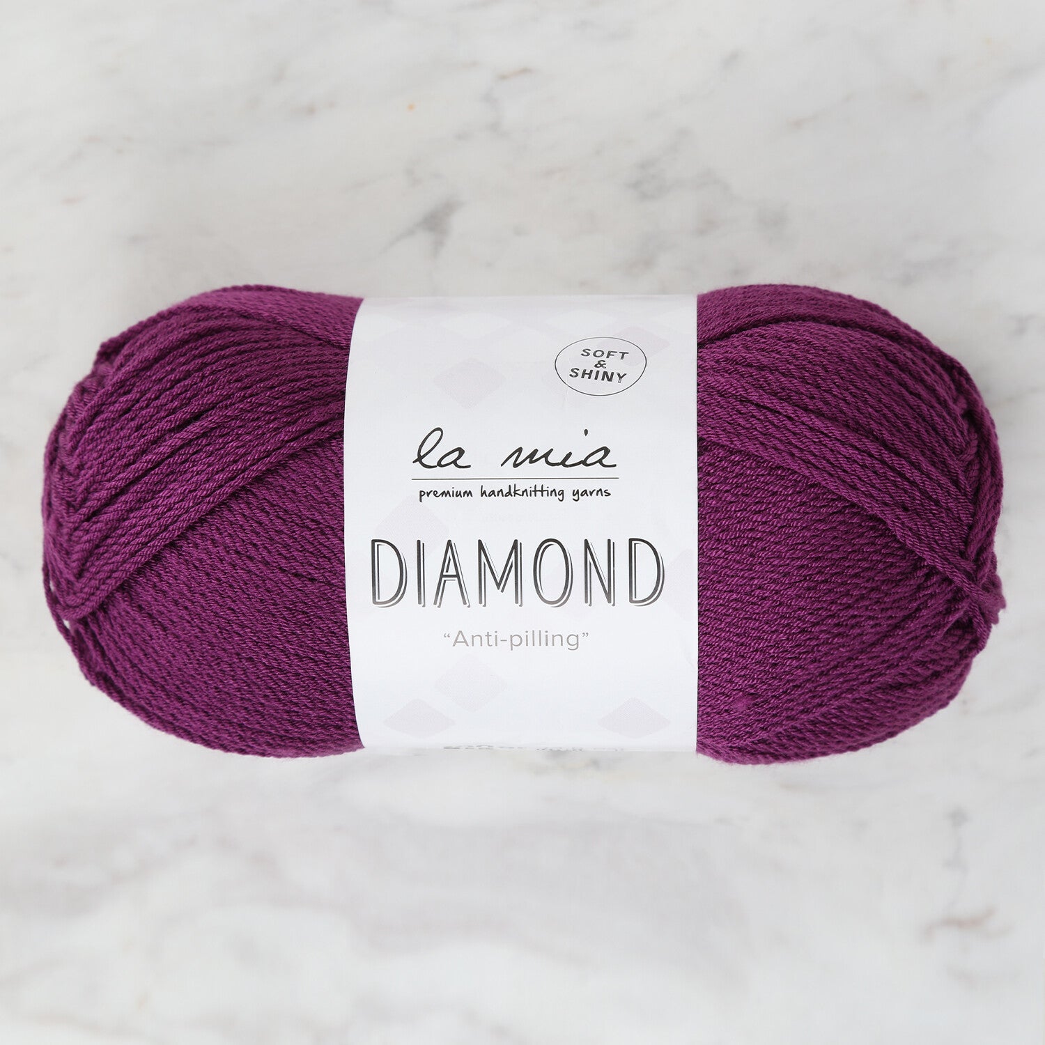 La Mia Diamond Knitting Yarn, Dark Purple - L019