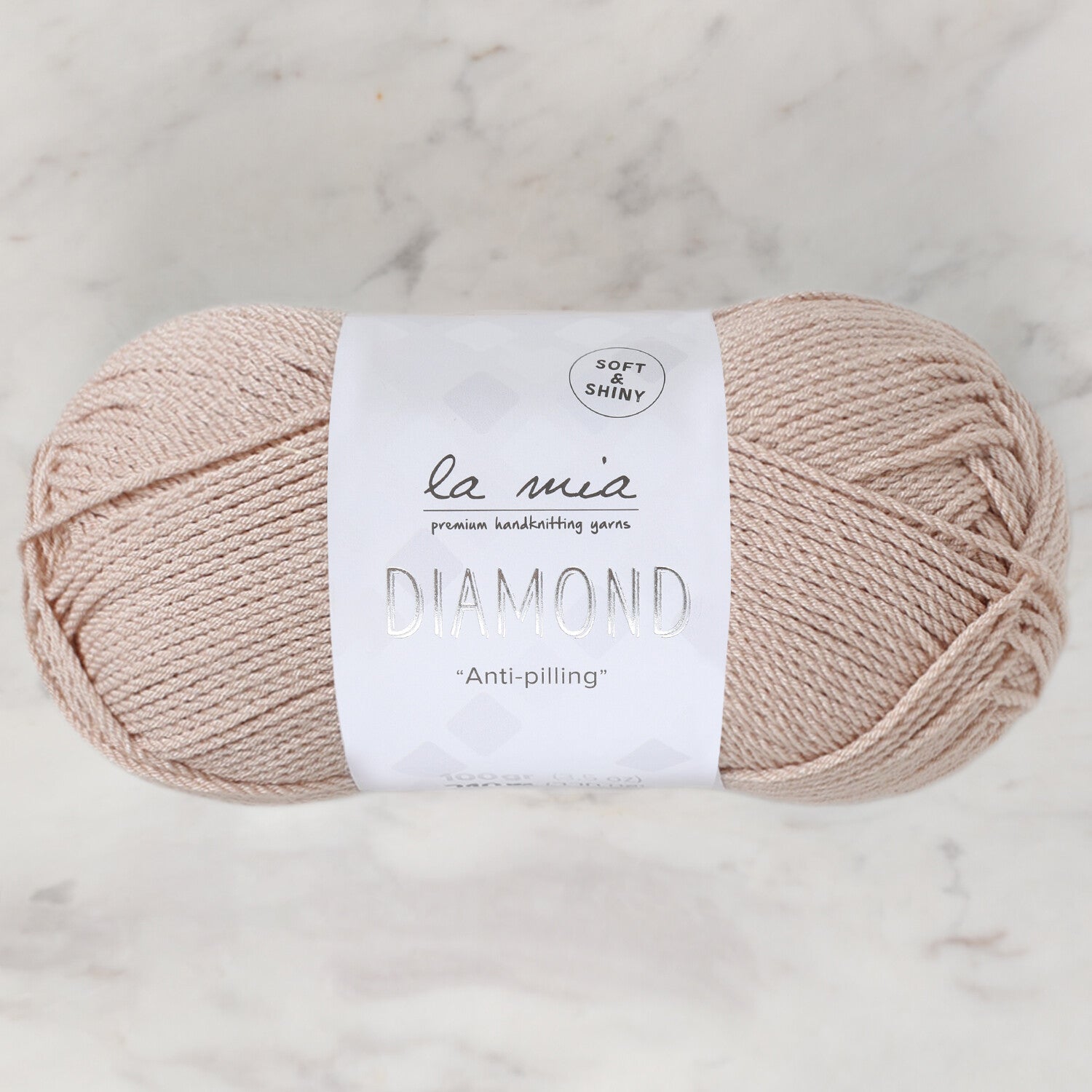 La Mia Diamond Knitting Yarn, Beige- L050