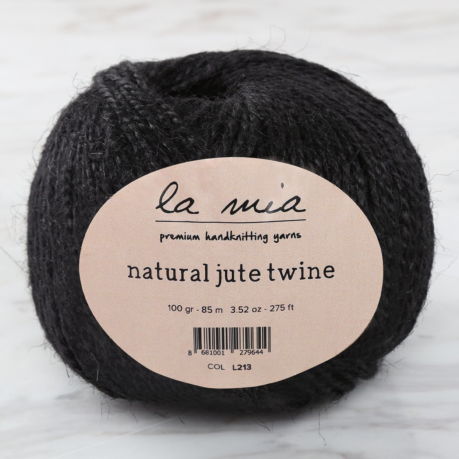 La Mia Natural Jute Twine (100 g), Black