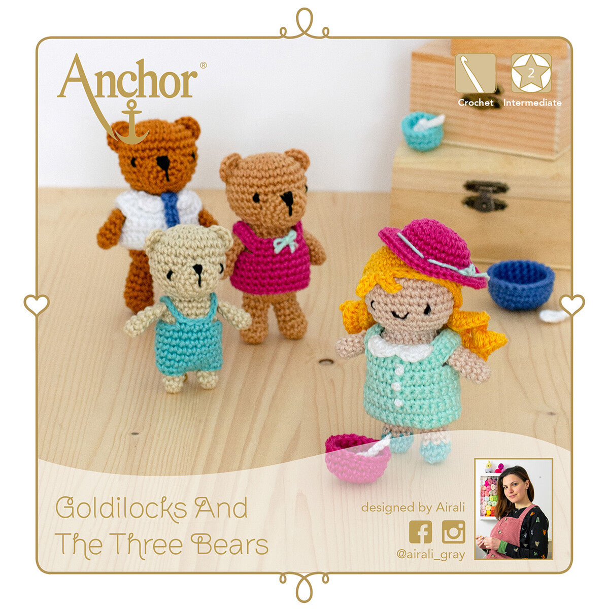 Anchor Goldilocks And The Three Bears Amigurumi Set - A28C003-09061
