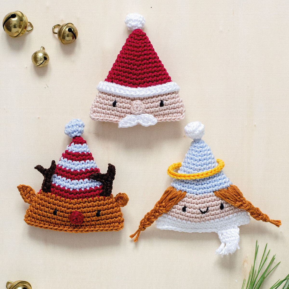 Anchor Xmas Santa Trio Decor Amigurumi Set - A28C005-09061