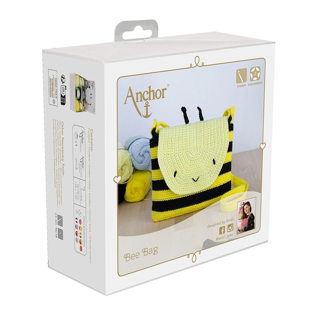 Anchor Baby Pure Cotton Bee Bag Set - A28C006-09061