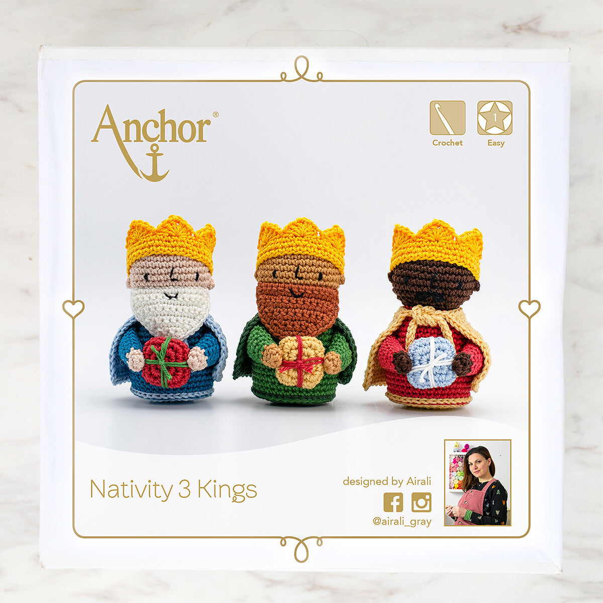 Anchor Nativity 3 Kings Amigurumi Set - A28C004-09062