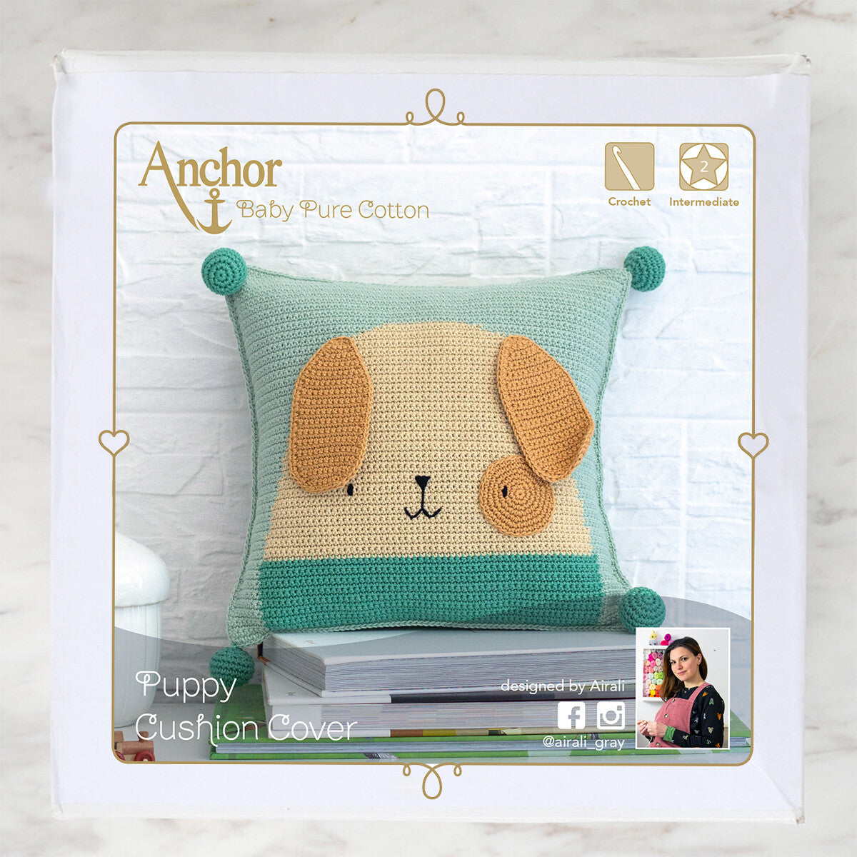 Anchor Puppy Cushion Cover Set - A28B003-09064