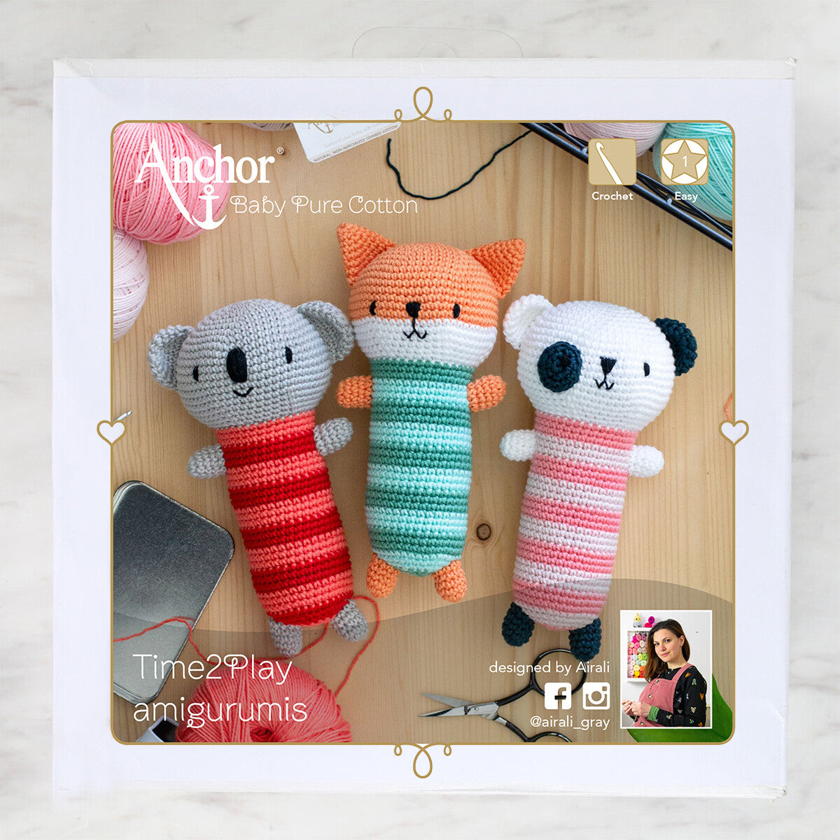 Anchor Baby Pure Cotton Time 2 Play Amigurumis Set - A28B003-09067