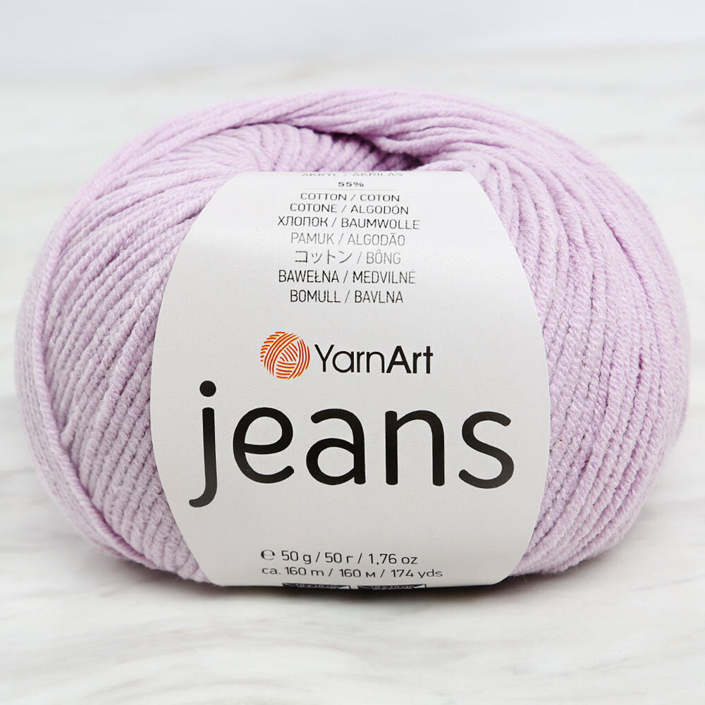 YarnArt Jeans Knitting Yarn, Lilac - 19