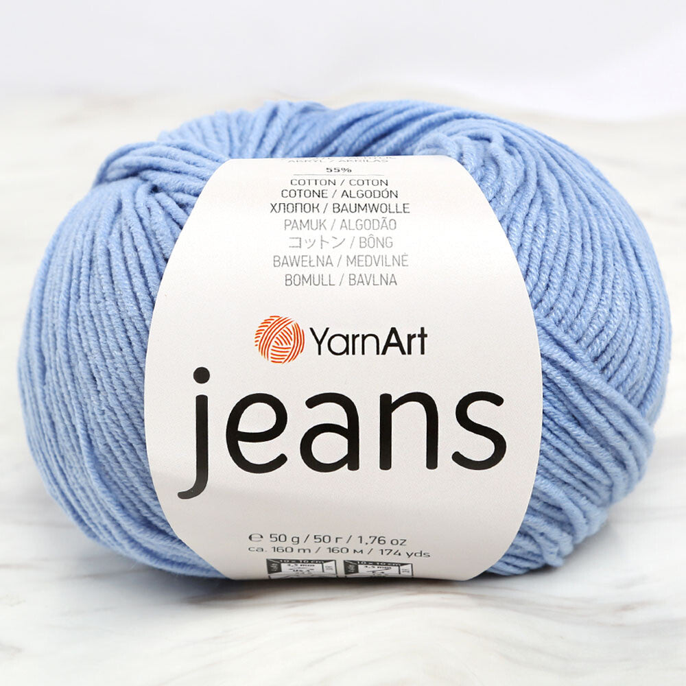 YarnArt Jeans Knitting Yarn, Blue - 15