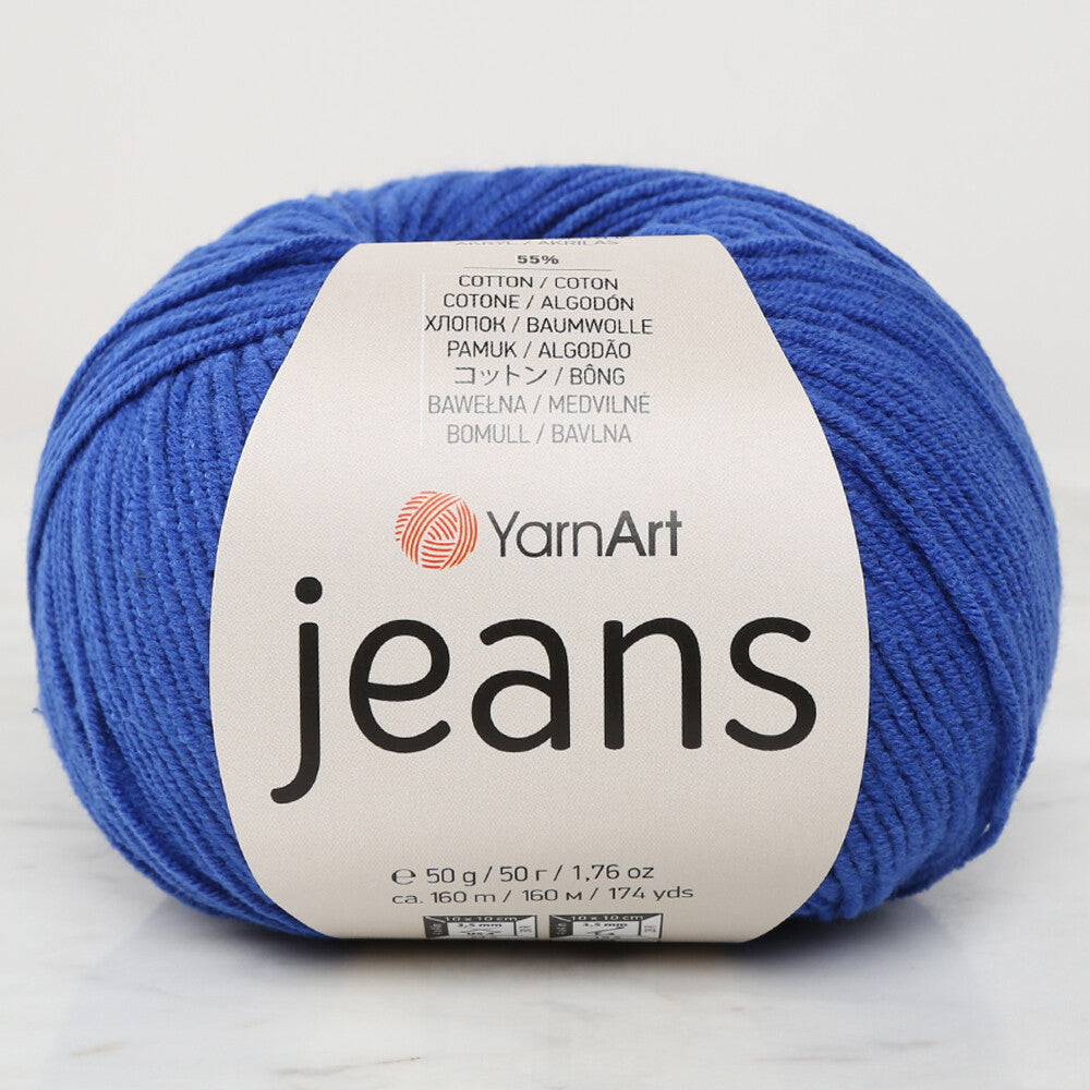 YarnArt Jeans Knitting Yarn, Blue - 47