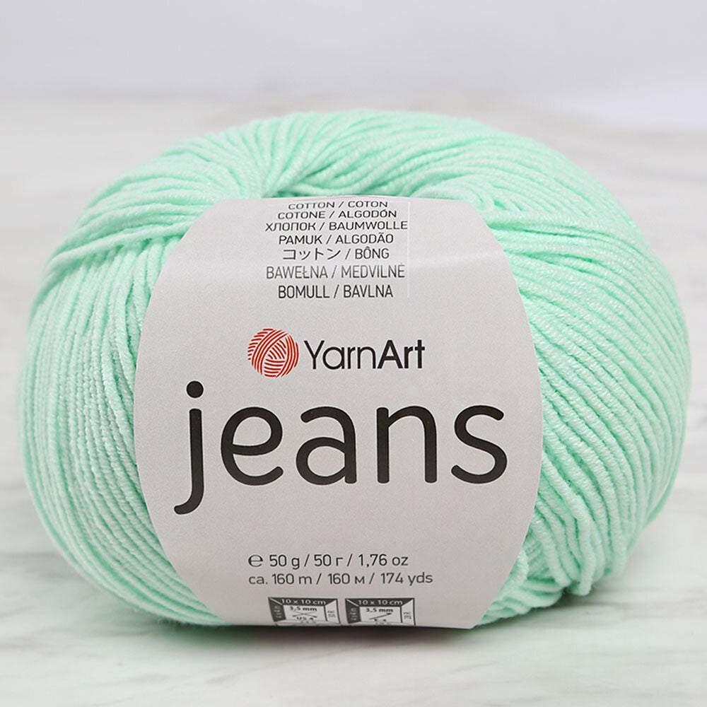 YarnArt Jeans Knitting Yarn, Light Green - 79