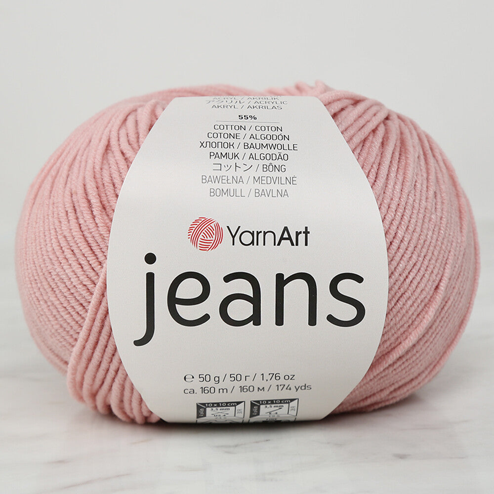 YarnArt Jeans Knitting Yarn, Pinkish White - 83