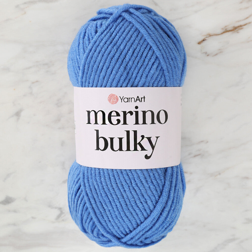 YarnArt Merino Bulky Yarn, Blue - 600