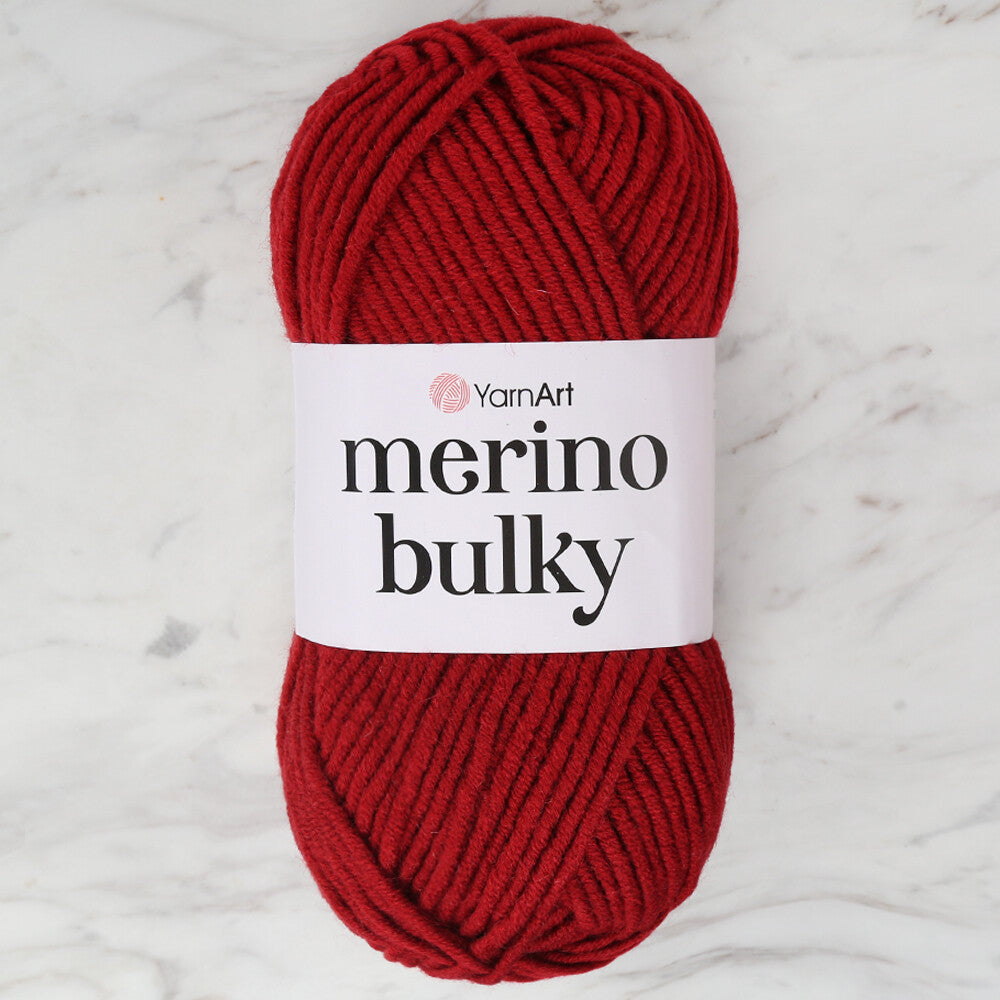 YarnArt Merino Bulky Yarn, Claret - 3024