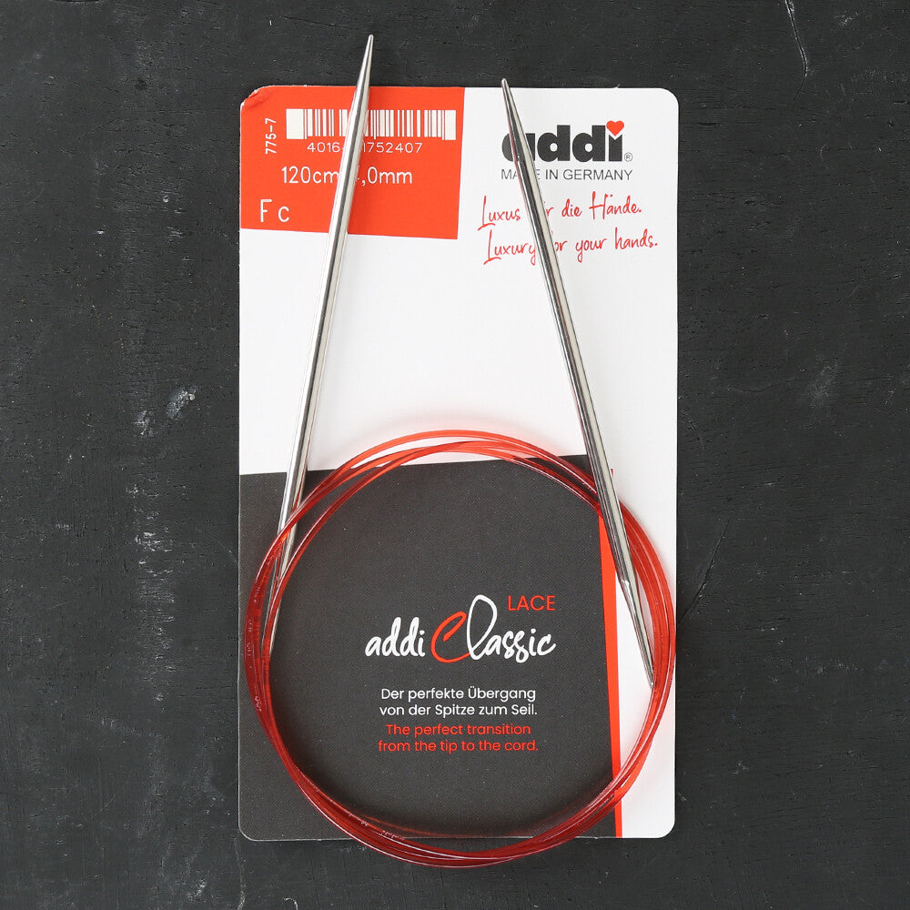 Addi 4.0mm 120cm Lace Circular Knitting Needle - 775-7