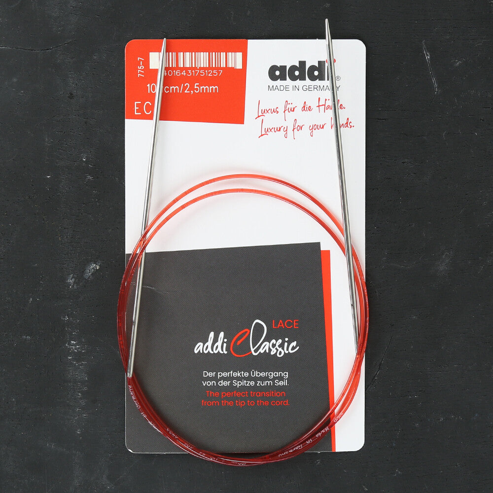 Addi 2.5mm 100cm Lace Circular Knitting Needle - 775-7