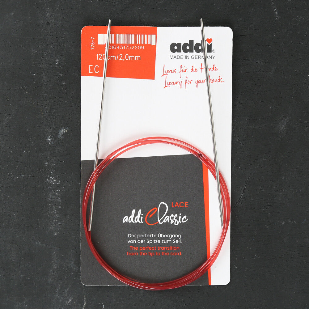 Addi 2.0mm 120cm Lace Circular Knitting Needle - 775-7