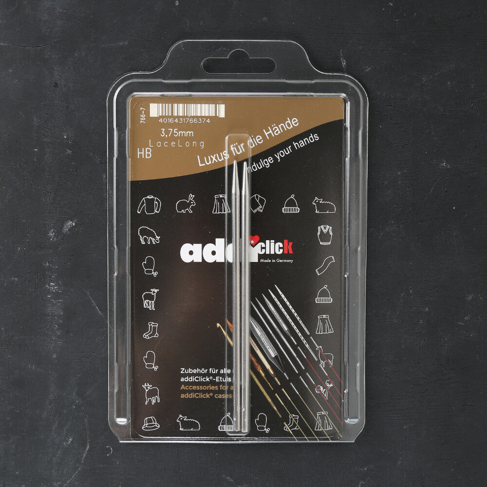 Addi Click Lace Long 3.75 mm Knitting Needle Tips - 766-7