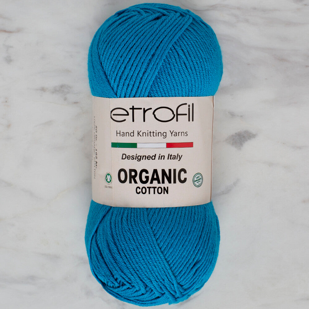 Etrofil Organic Cotton 50gr Yarn, Blue - EB060