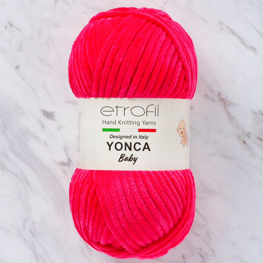 Etrofil Yonca Chenille Yarn, Pink - 70319