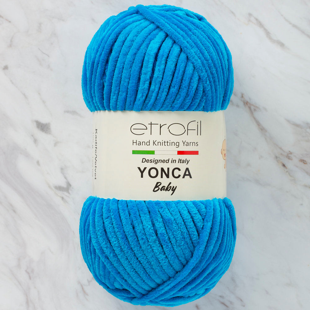 Etrofil Yonca Chenille Yarn, Turquiose - 70520