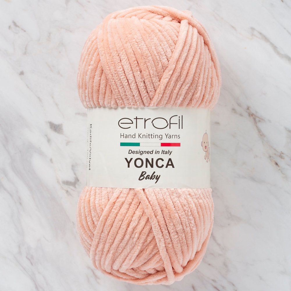 Etrofil Yonca Chenille Yarn, Pinkish White - 70318