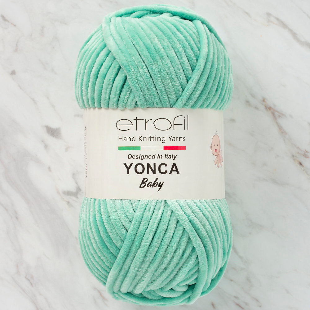 Etrofil Yonca Chenille Yarn, Light Green - 70411