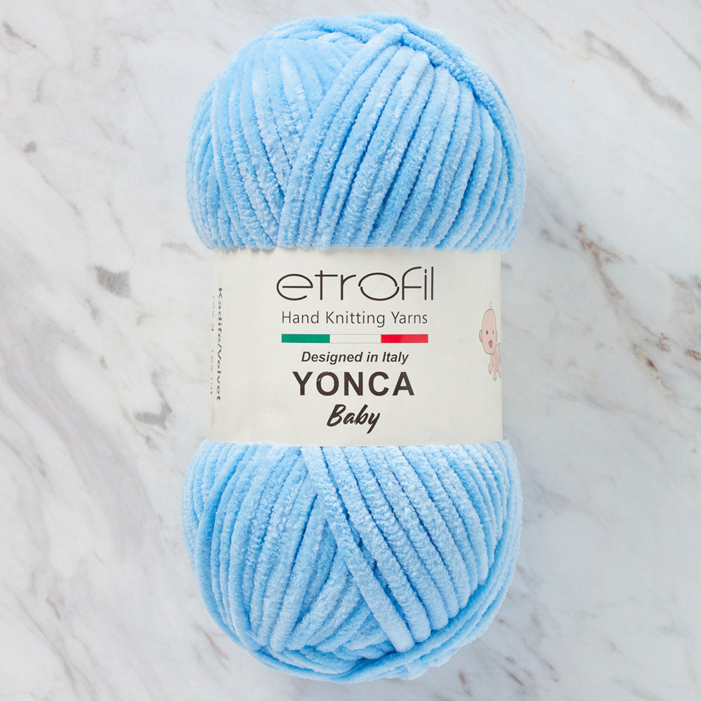 Etrofil Yonca Chenille Yarn, Bead Blue - 70518