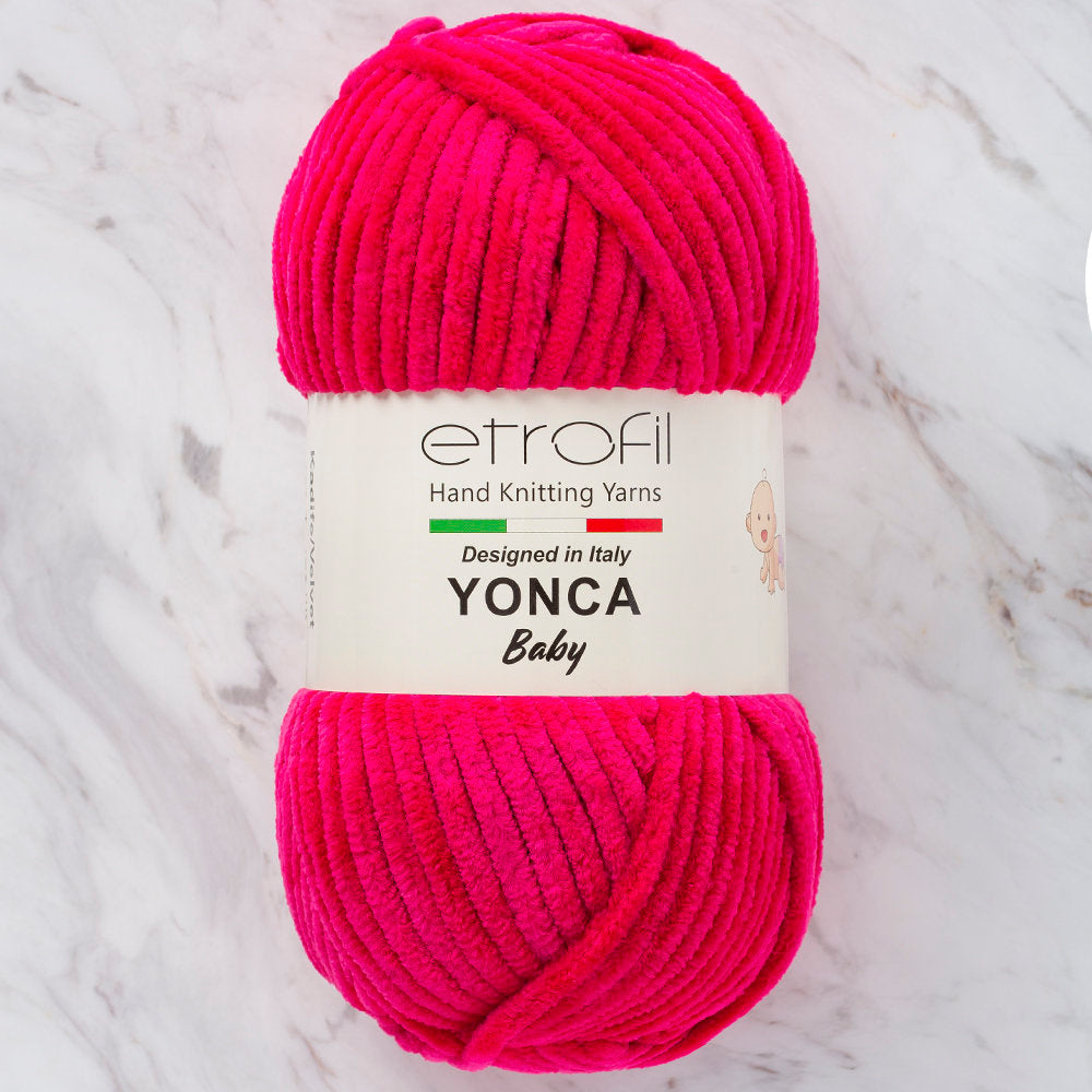 Etrofil Yonca Chenille Yarn, Fuchsia - 70320