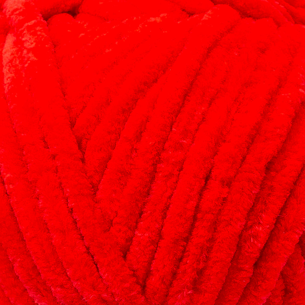 Etrofil Yonca Chenille Yarn, Red - 70321