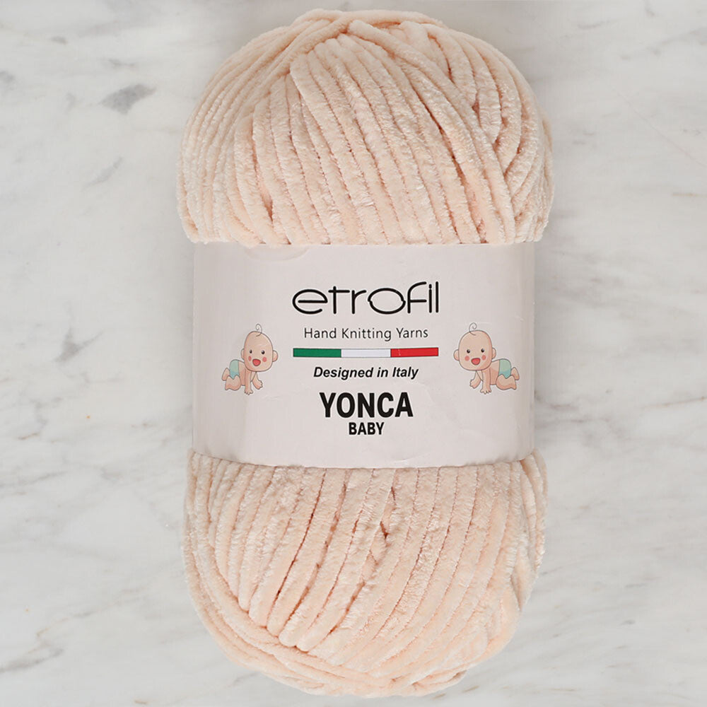 Etrofil Yonca Chenille Yarn, Yellow - 70291