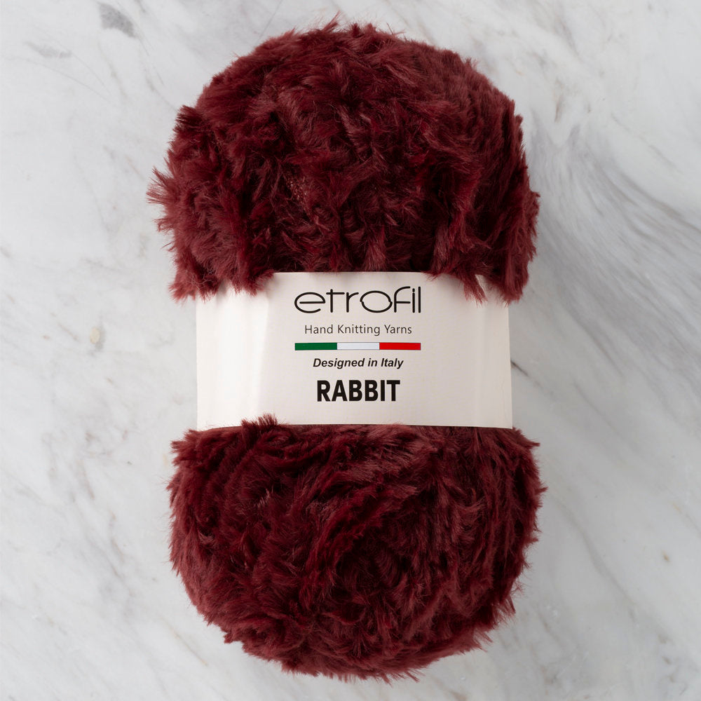Etrofil Rabbit Fur Yarn, Claret - 70349
