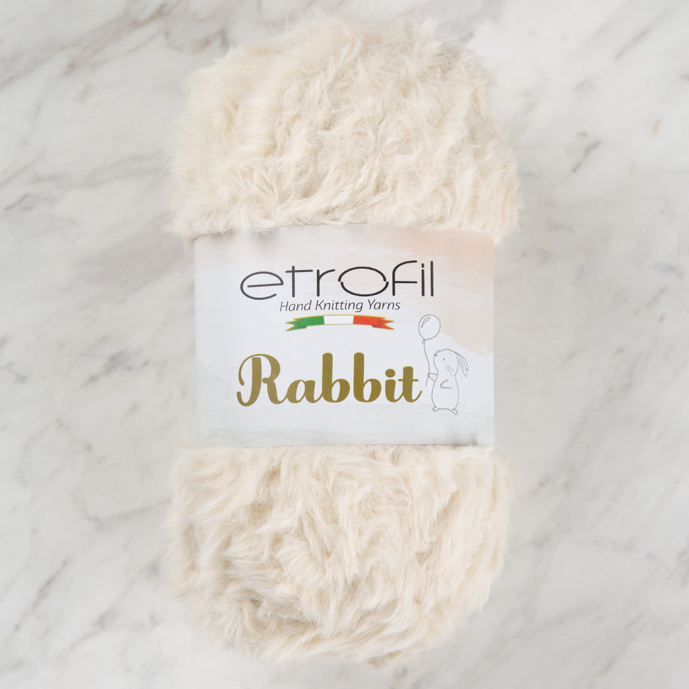 Etrofil Rabbit Fur Yarn, Cream - 77171