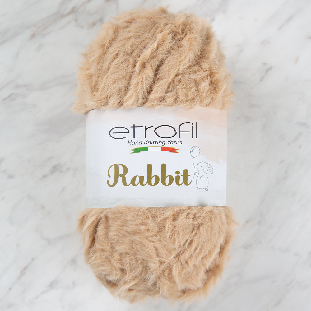 Etrofil Rabbit Fur Yarn, Beige - 77173