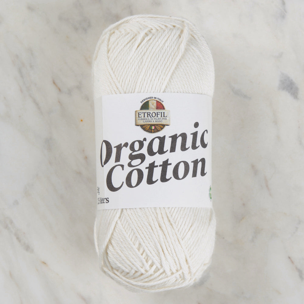 Etrofil Organic Cotton Hand Knitting Yarn - 71087 , White