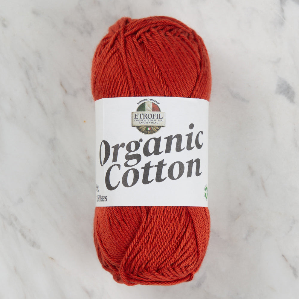 Etrofil Organic Cotton Hand Knitting Yarn - 72286 , Red