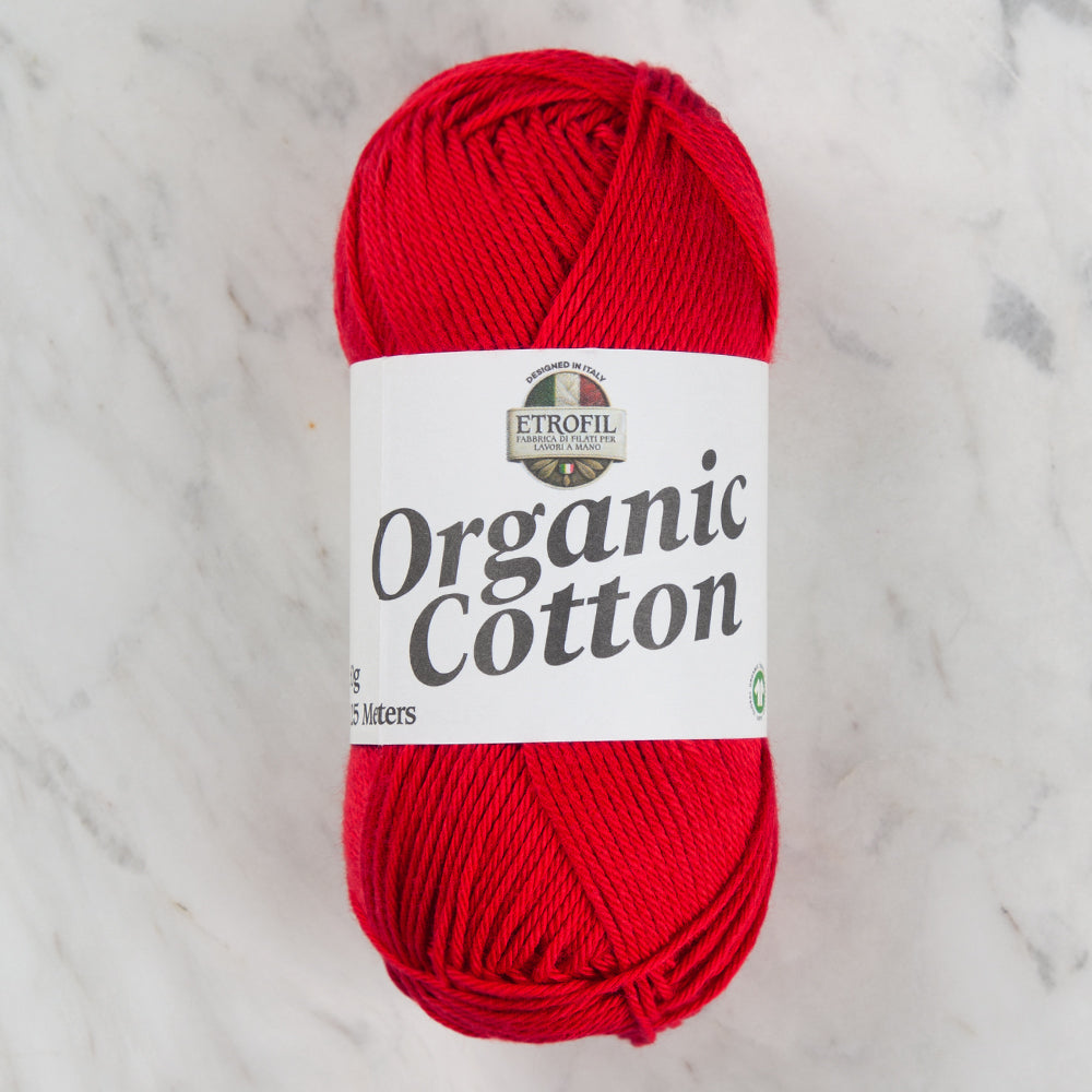 Etrofil Organic Cotton Hand Knitting Yarn - 72288 , Red
