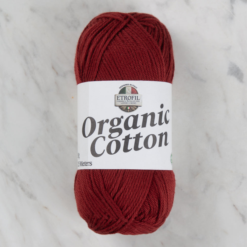 Etrofil Organic Cotton Hand Knitting Yarn - 72289 , Cherry