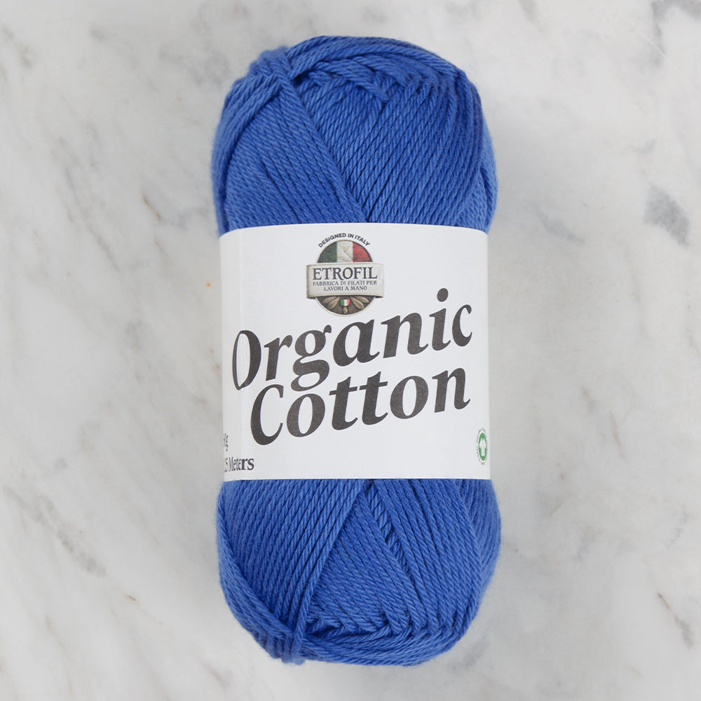 Etrofil Organic Cotton Hand Knitting Yarn - 75428 , Blue