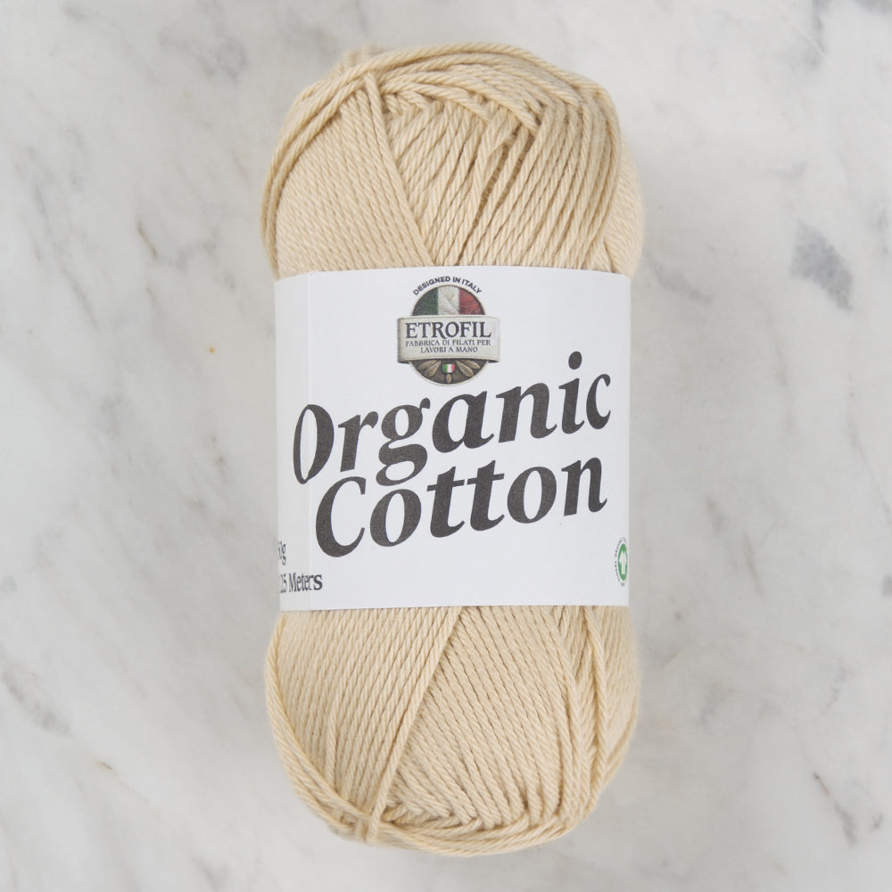 Etrofil Organic Cotton Hand Knitting Yarn - 77220 , Beige