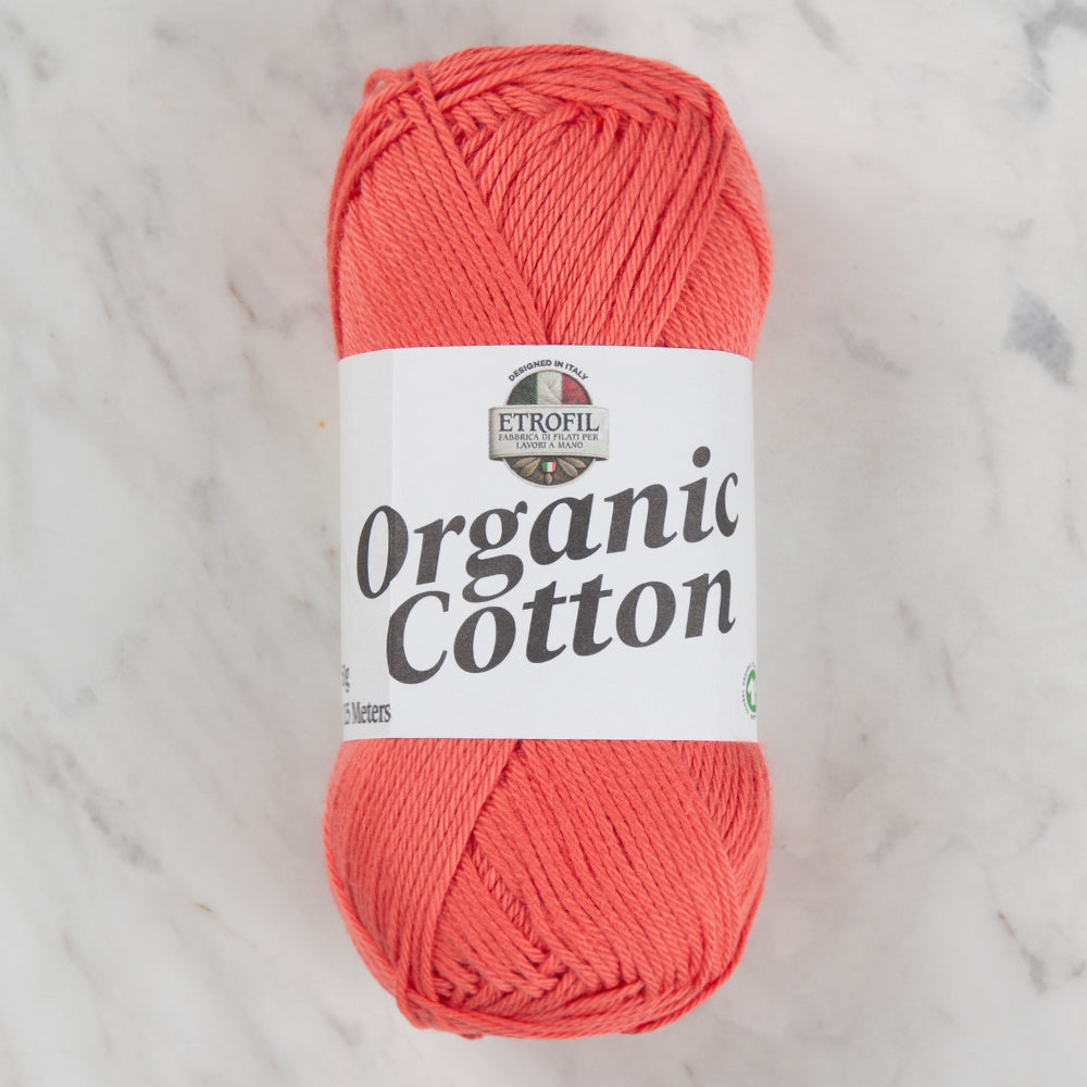 Etrofil Organic Cotton Hand Knitting Yarn - 73436 , Coral