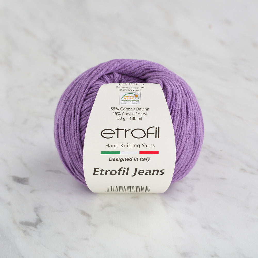 Etrofil Jeans Knitting Yarn, Purple - 017