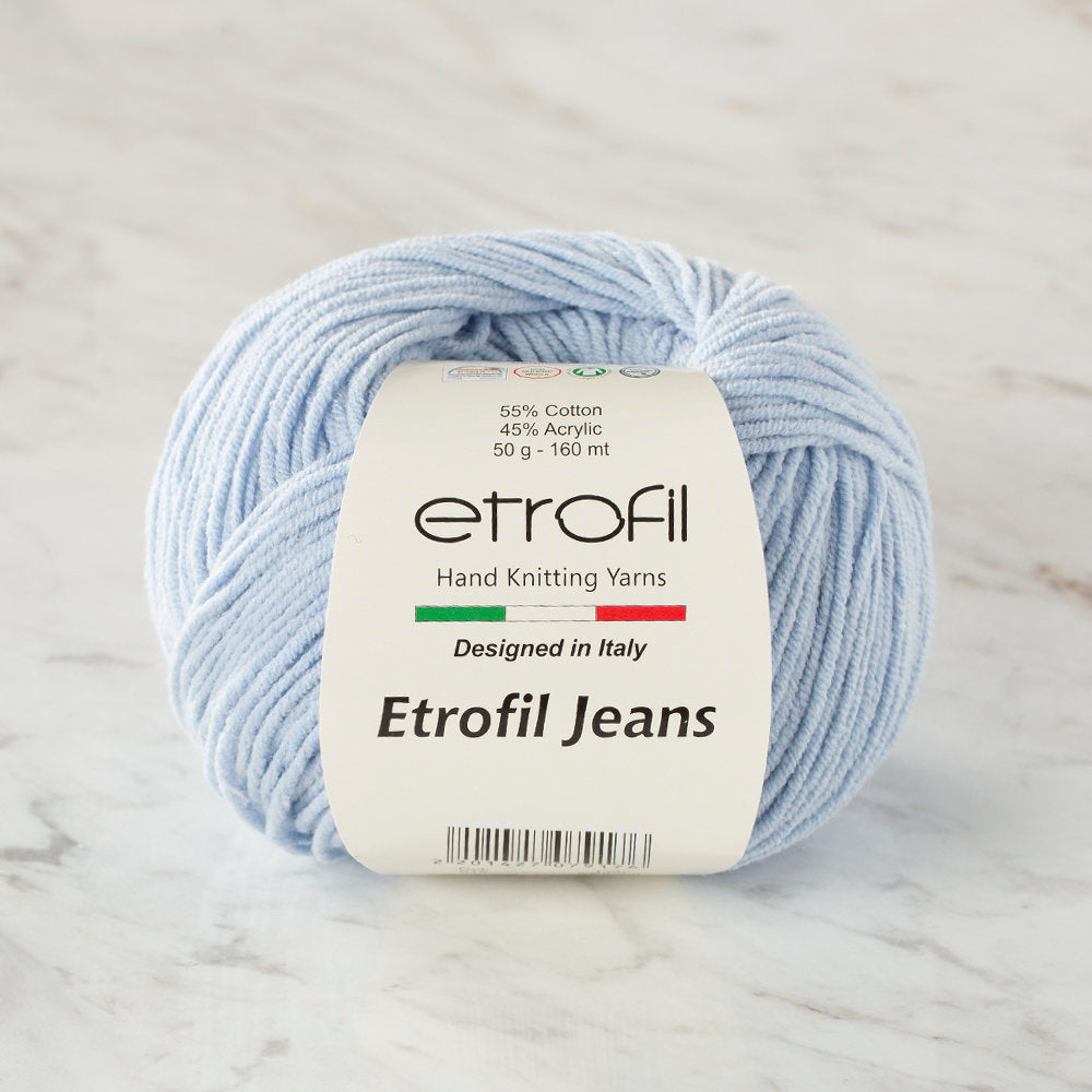 Etrofil Jeans Knitting Yarn, Baby Blue - 018