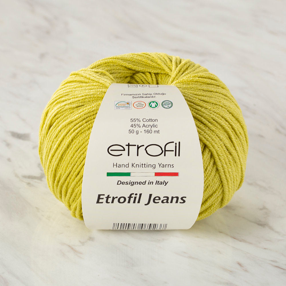 Etrofil Jeans Knitting Yarn, Light Green - 025
