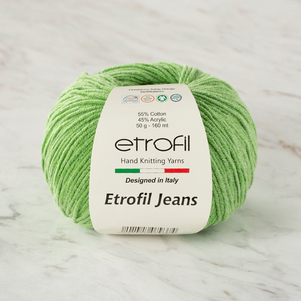 Etrofil Jeans Knitting Yarn, Light Green - 039