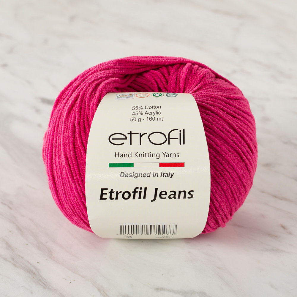 Etrofil Jeans Knitting Yarn, Dark Pink - 049